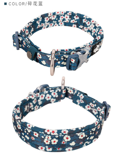 Floral Collar Saxony Blue