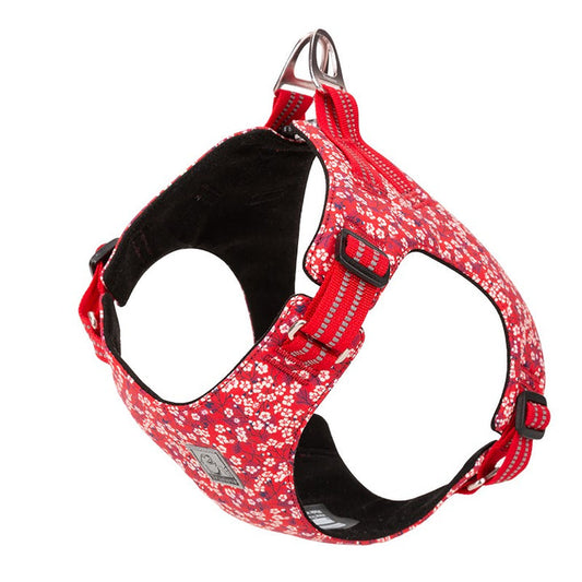 Floral Doggy Harness Red | Auzzi Store