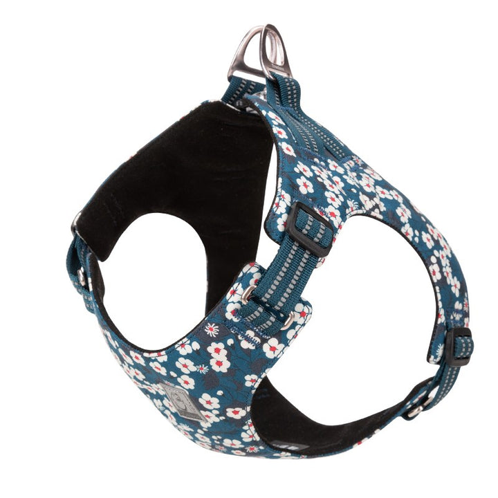 Floral Doggy Harness Saxony Blue | Auzzi Store