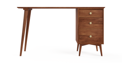 Brosa Frank Large Study Desk with Drawers (Brown)