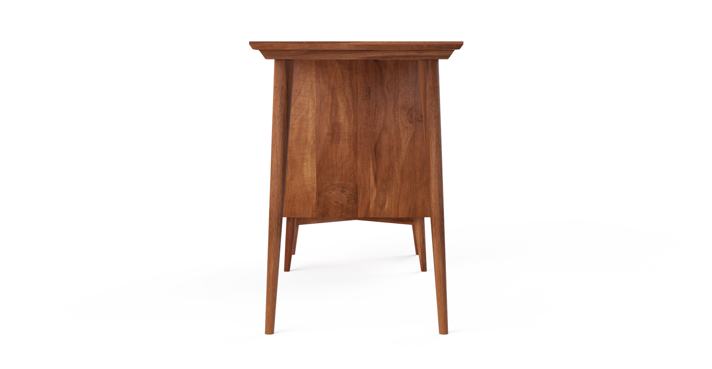 Brosa Frank Large Study Desk with Drawers (Brown)