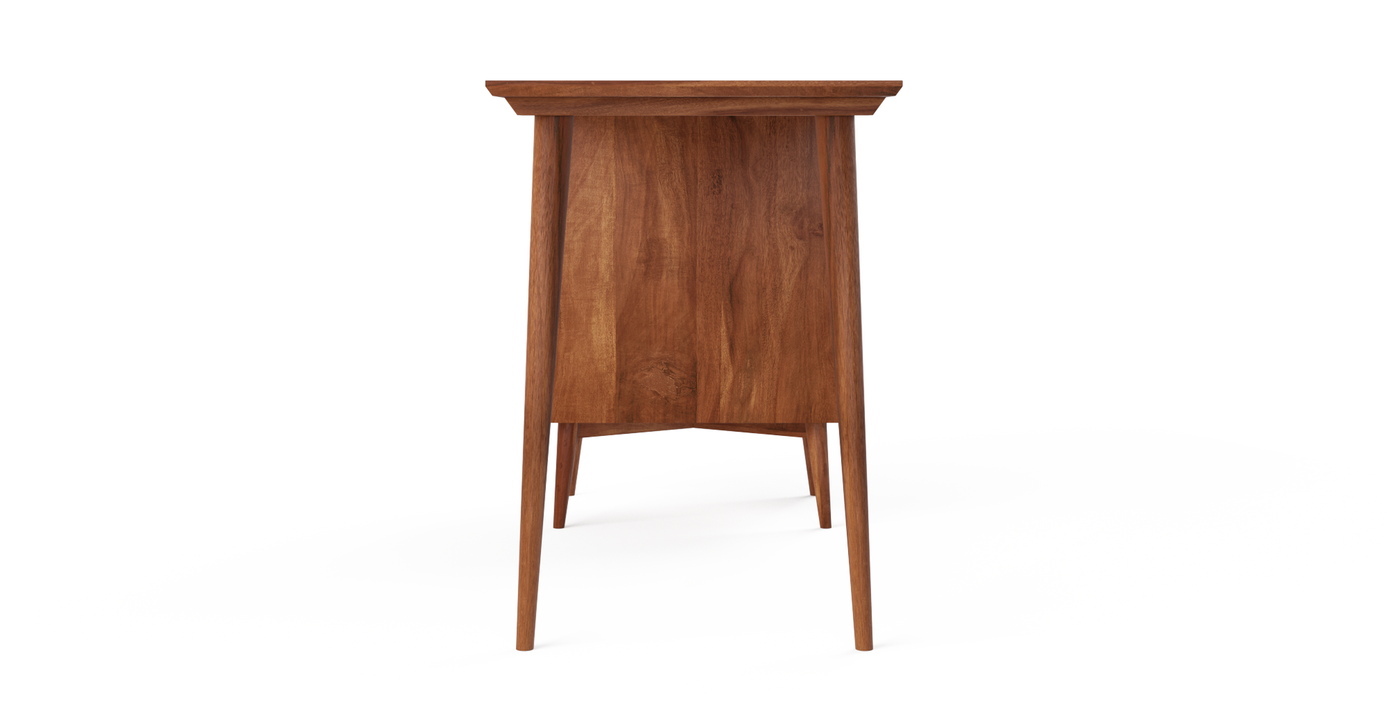 Brosa Frank Large Study Desk with Drawers (Brown)