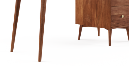 Brosa Frank Large Study Desk with Drawers (Brown)