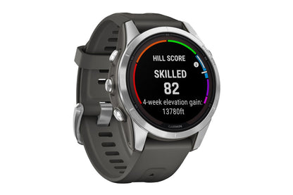 Garmin Fenix 7S Pro Solar Smart Sports Watch (Silver/Graphite Band, 42mm)