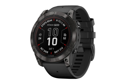 Garmin Fenix 7X Pro Sapphire Solar DLC Titanium Smart Sports Watch (Carbon Grey/Black Band, 51mm)