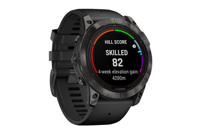 Garmin Fenix 7X Pro Sapphire Solar DLC Titanium Smart Sports Watch  - Carbon Grey/Black Band, 51mm