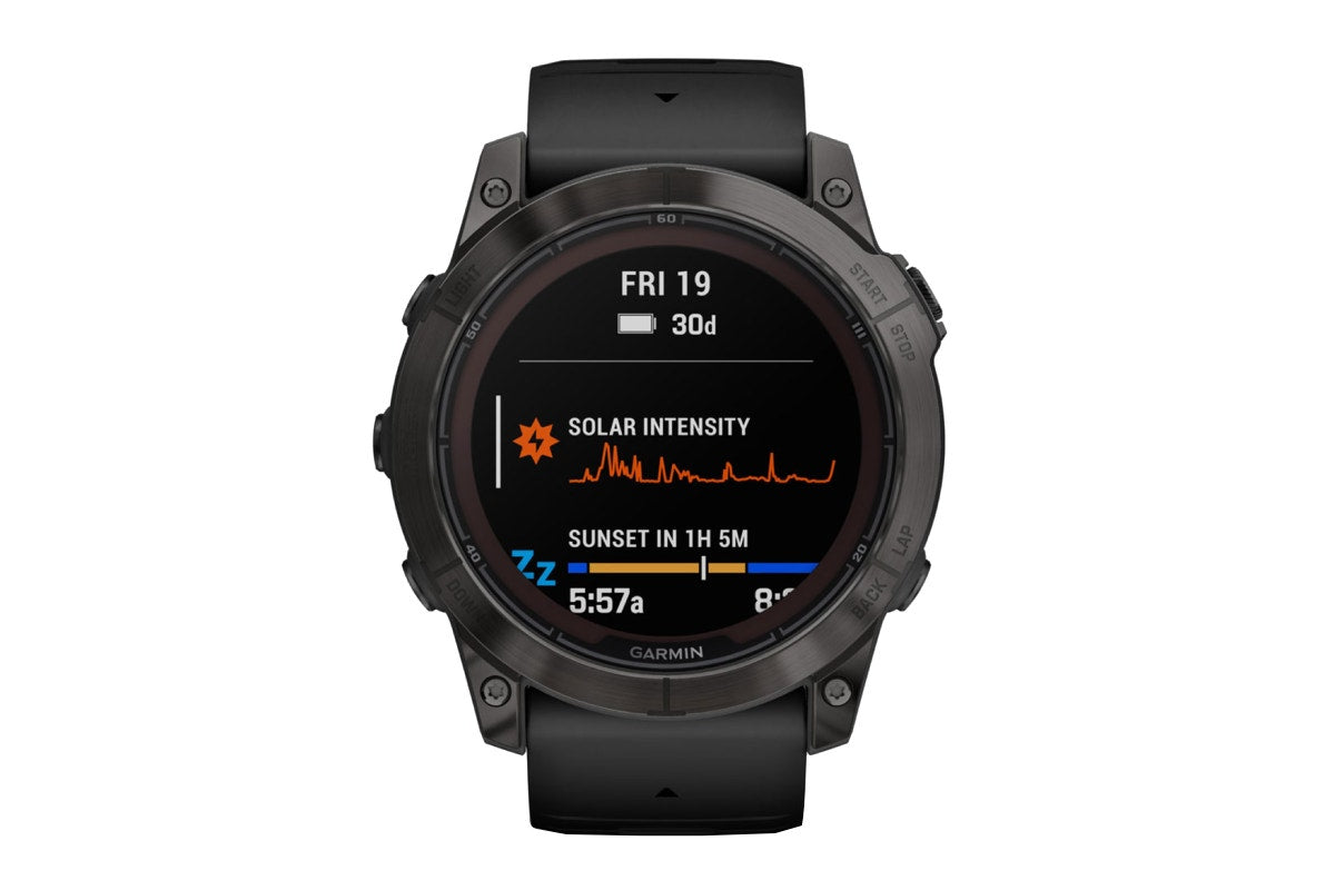 Garmin Fenix 7X Pro Sapphire Solar DLC Titanium Smart Sports Watch (Carbon Grey/Black Band, 51mm)