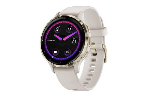 Garmin Venu 3S Smart Sports Watch (Ivory/Soft Gold; 41mm) - Auzzistore