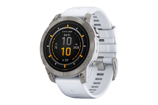 Garmin Epix Pro Gen 2 Sapphire Smart Sports Watch (Titanium with Whitestone Band, 47mm)