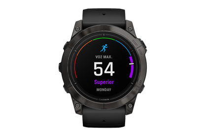 Garmin Epix Pro Gen 2 Sapphire Smart Sports Watch (Carbon Grey DLC Titanium with Black Band, 51mm)