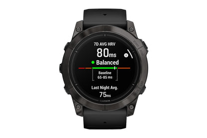 Garmin Epix Pro Gen 2 Sapphire Smart Sports Watch - Carbon Grey DLC Titanium with Black Band, 51mm