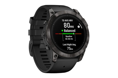 Garmin Epix Pro Gen 2 Sapphire Smart Sports Watch - Carbon Grey DLC Titanium with Black Band, 51mm