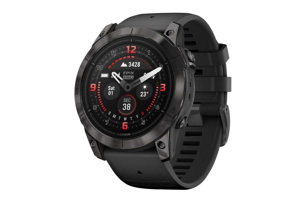 Garmin Epix Pro Gen 2 Sapphire Smart Sports Watch - Carbon Grey DLC Titanium with Black Band, 51mm