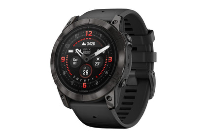 Garmin Epix Pro Gen 2 Sapphire Smart Sports Watch - Carbon Grey DLC Titanium with Black Band, 51mm