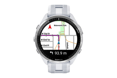 Garmin Forerunner 965 Smart Sports Watch - Titanium with Whitestone/Powder Grey Band, 47mm