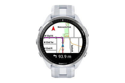 Garmin Forerunner 965 Smart Sports Watch (Titanium with Whitestone/Powder Grey Band, 47mm)