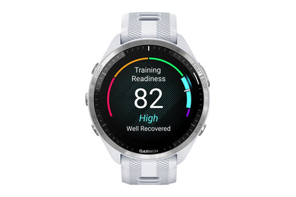 Garmin Forerunner 965 Smart Sports Watch (Titanium with Whitestone/Powder Grey Band, 47mm)
