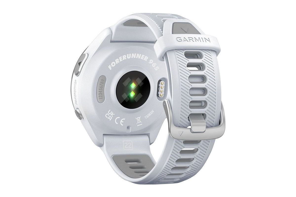 Garmin Forerunner 965 Smart Sports Watch (Titanium with Whitestone/Powder Grey Band, 47mm)