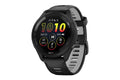Garmin Forerunner 265 Smart Sports Watch - Black with Black/Powder Grey Band, 46mm