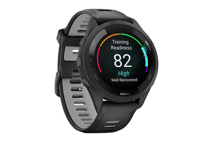 Garmin Forerunner 265 Smart Sports Watch (Black with Black/Powder Grey Band, 46mm)