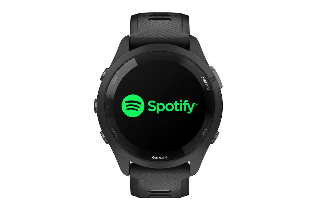 Garmin Forerunner 265 Smart Sports Watch (Black with Black/Powder Grey Band, 46mm)