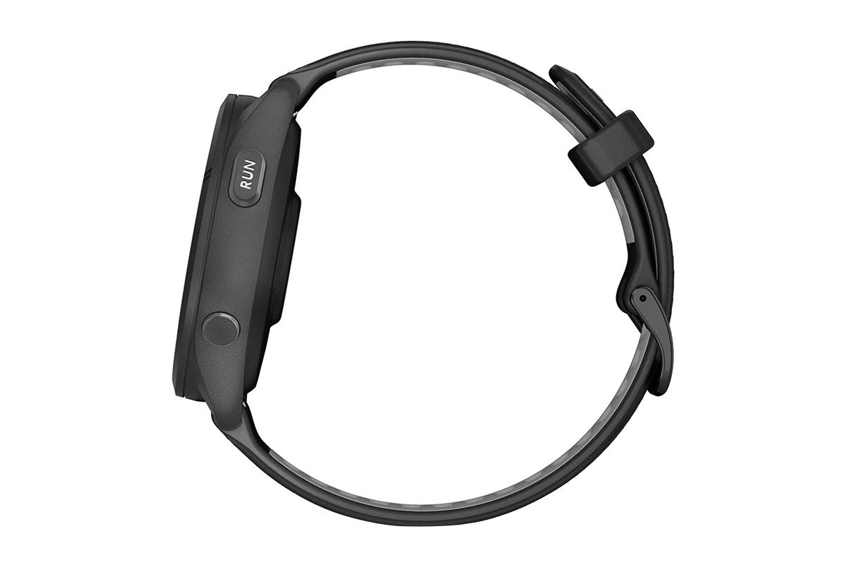 Garmin Forerunner 265 Smart Sports Watch (Black with Black/Powder Grey Band, 46mm)