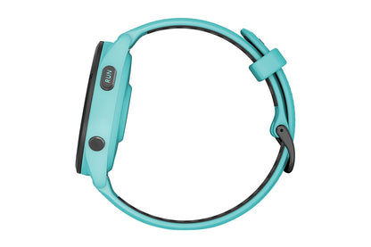 Garmin Forerunner 265 Smart Sports Watch (Black with Aqua/Black Band, 46mm)