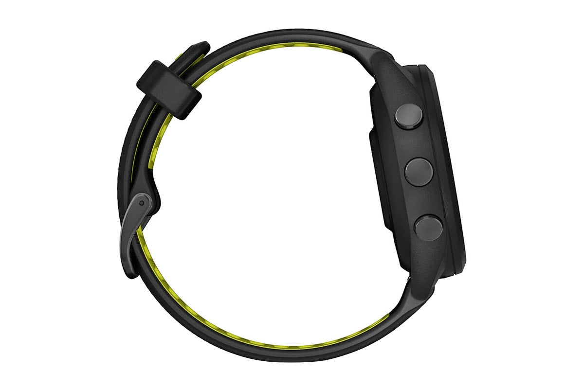 Garmin Forerunner 265S Smart Sports Watch (Black with Black/Amp Yellow Band, 42mm)