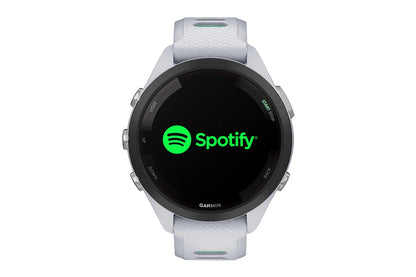 Garmin Forerunner 265S Smart Sports Watch (Black with Whitestone/Neo Tropic Band, 42mm)