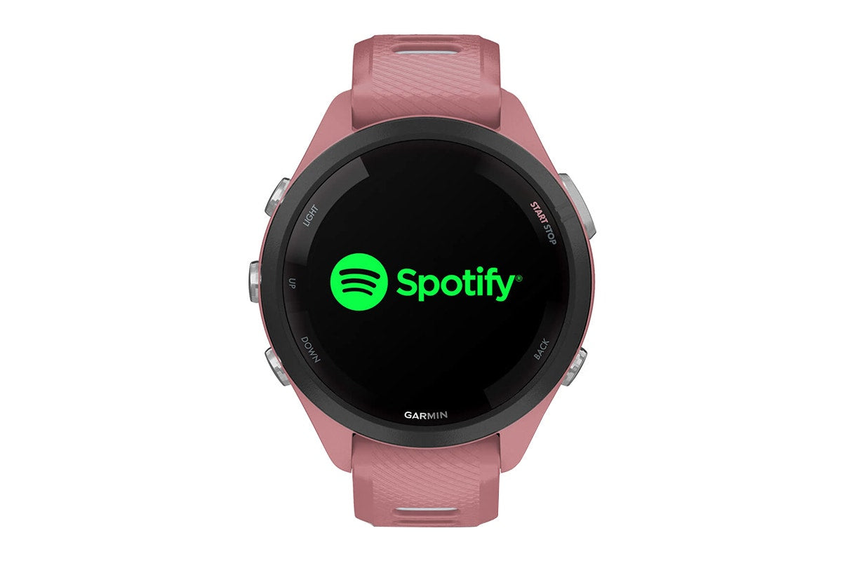 Garmin Forerunner 265S Smart Sports Watch (Black with Light Pink/Whitestone Band, 42mm)