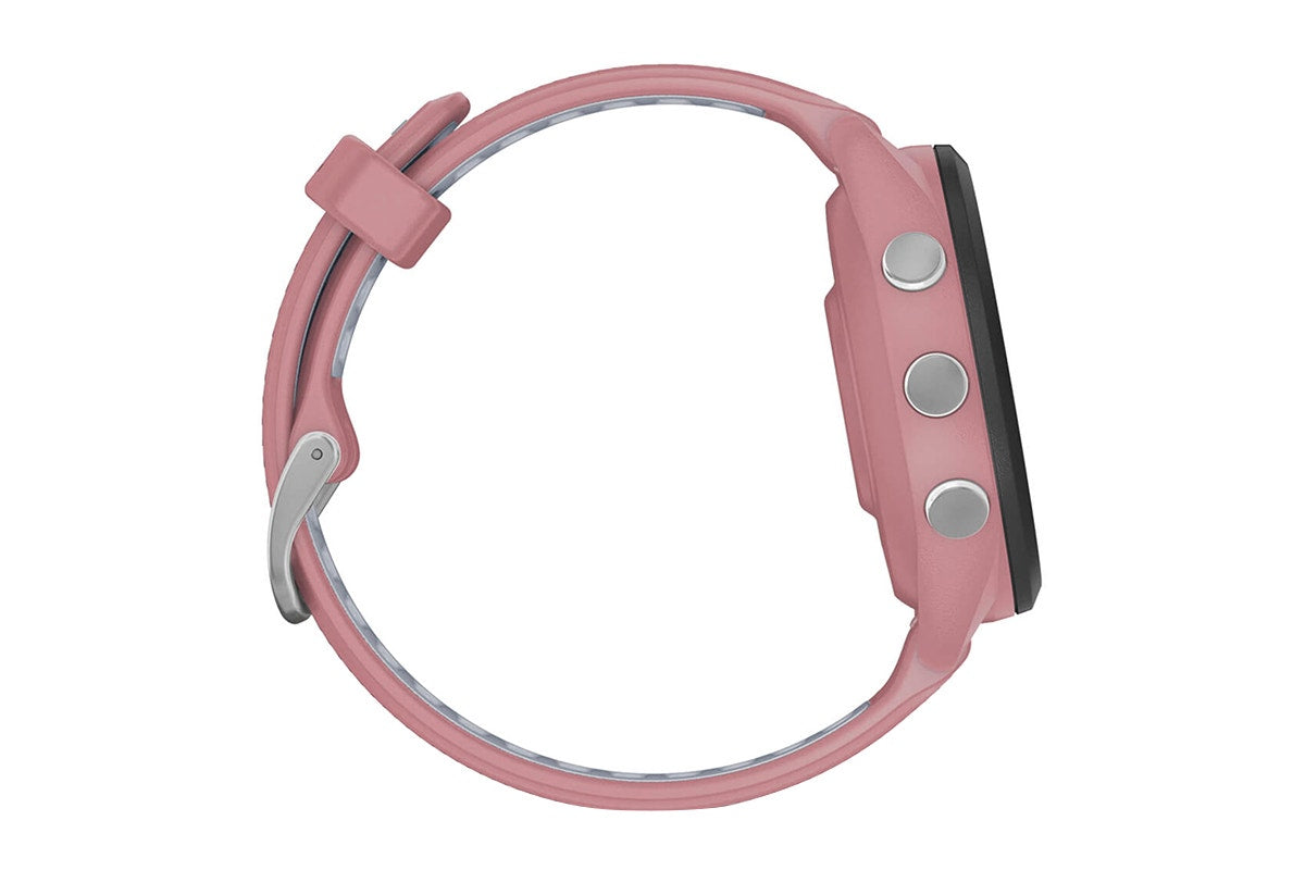 Garmin Forerunner 265S Smart Sports Watch (Black with Light Pink/Whitestone Band, 42mm)