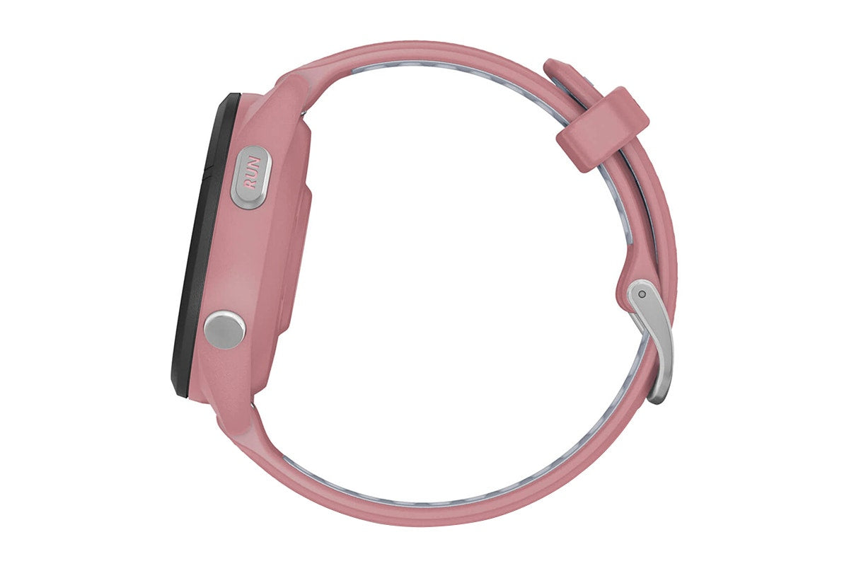 Garmin Forerunner 265S Smart Sports Watch (Black with Light Pink/Whitestone Band, 42mm)