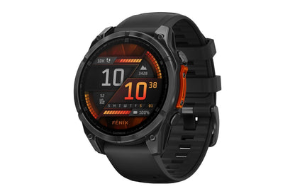 Garmin Fenix 8 AMOLED Smart Sports Watch (Slate Grey with Black Silicone Band, 47mm)
