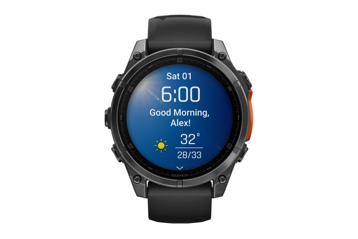 Garmin Fenix 8 AMOLED Smart Sports Watch (Slate Grey with Black Silicone Band, 47mm)