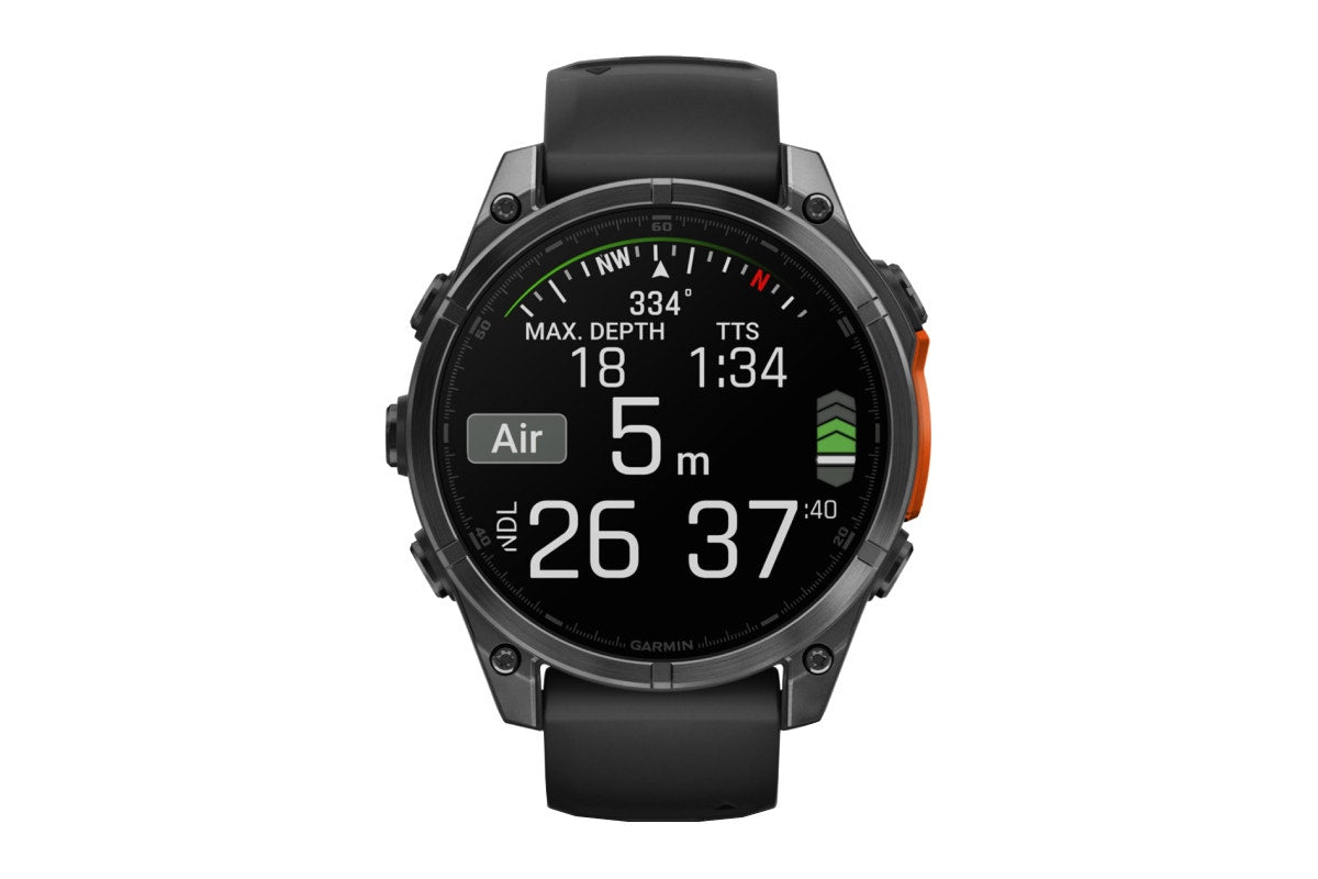 Garmin Fenix 8 AMOLED Smart Sports Watch (Slate Grey with Black Silicone Band, 47mm)