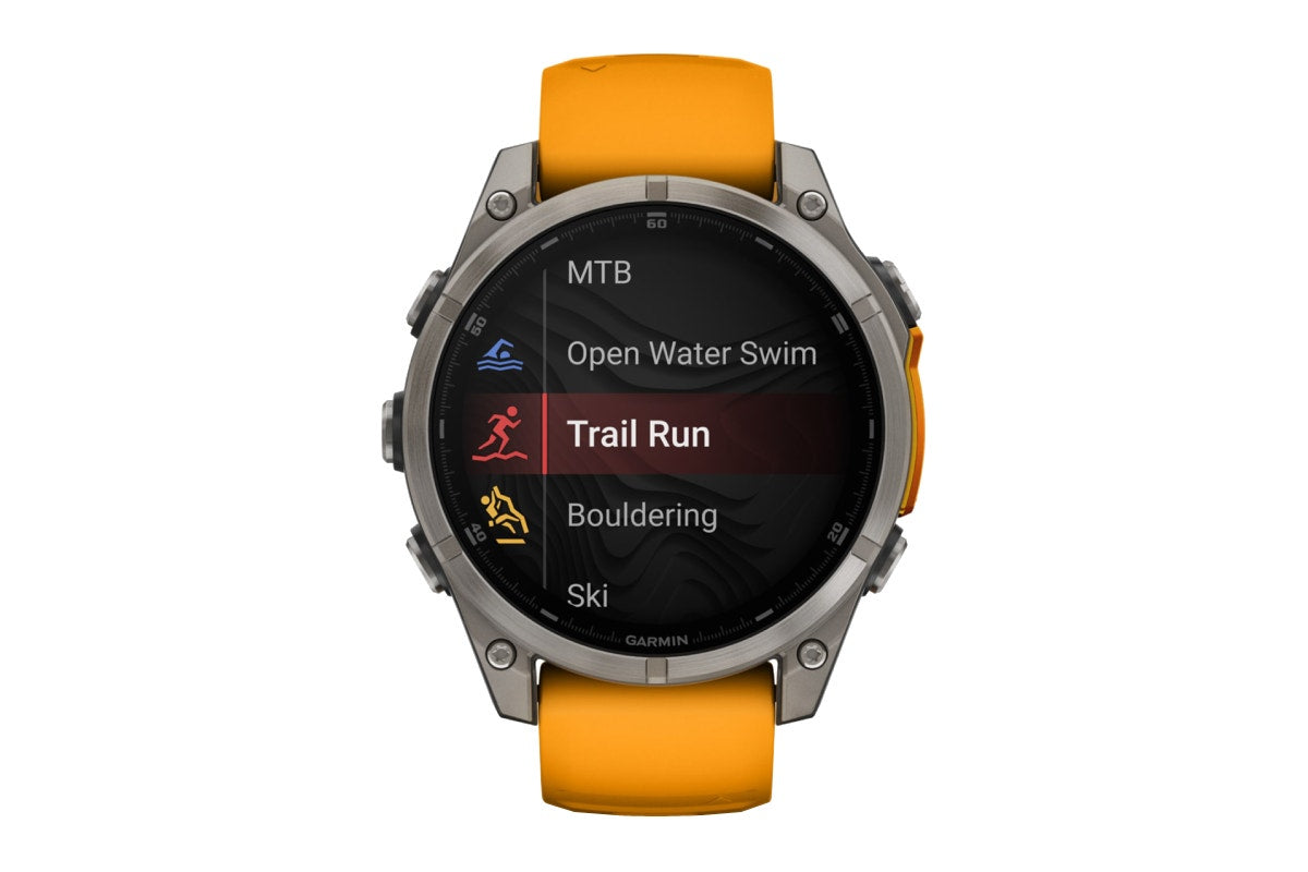 Garmin Fenix 8 Sapphire Smart Sports Watch (Titanium with Spark Orange/Graphite Band, 47mm)