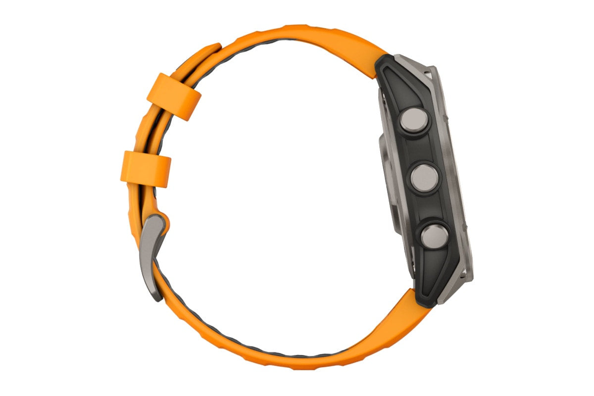 Garmin Fenix 8 Sapphire Smart Sports Watch (Titanium with Spark Orange/Graphite Band, 47mm)