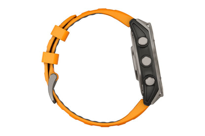Garmin Fenix 8 Sapphire Smart Sports Watch (Titanium with Spark Orange/Graphite Band, 47mm)