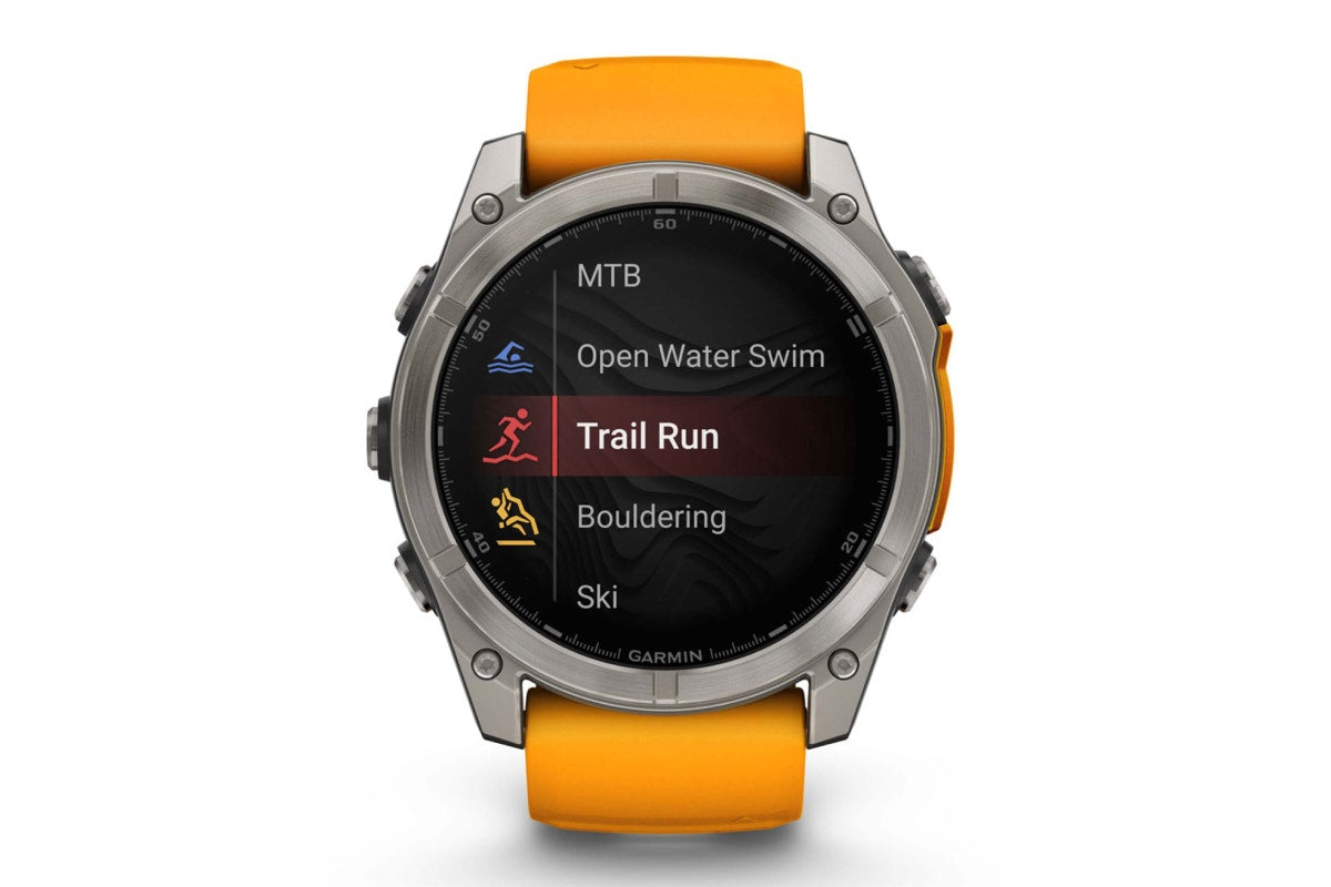 Garmin Fenix 8 AMOLED Sapphire Smart Sports Watch (Titanium, Spark Orange/Graphite Band, 51mm)