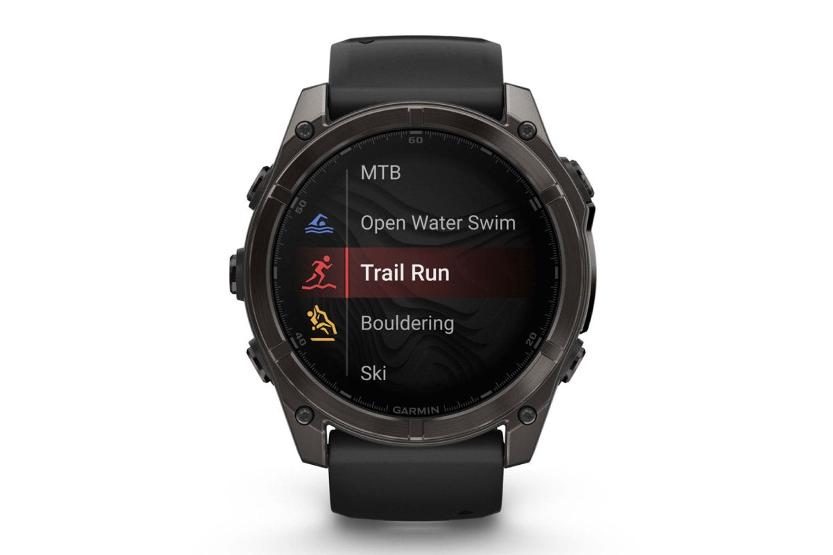 Garmin Fenix 8 AMOLED Sapphire Smart Sports Watch (Carbon Grey Titanium, Black/Pebble Grey Band, 51mm)