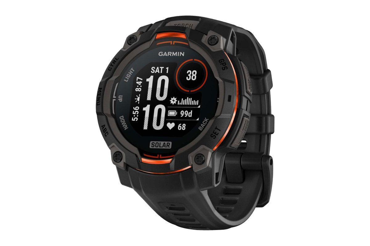 Garmin Instinct 3 Solar Smart Sports Watch (Black with Black Band; 45mm)