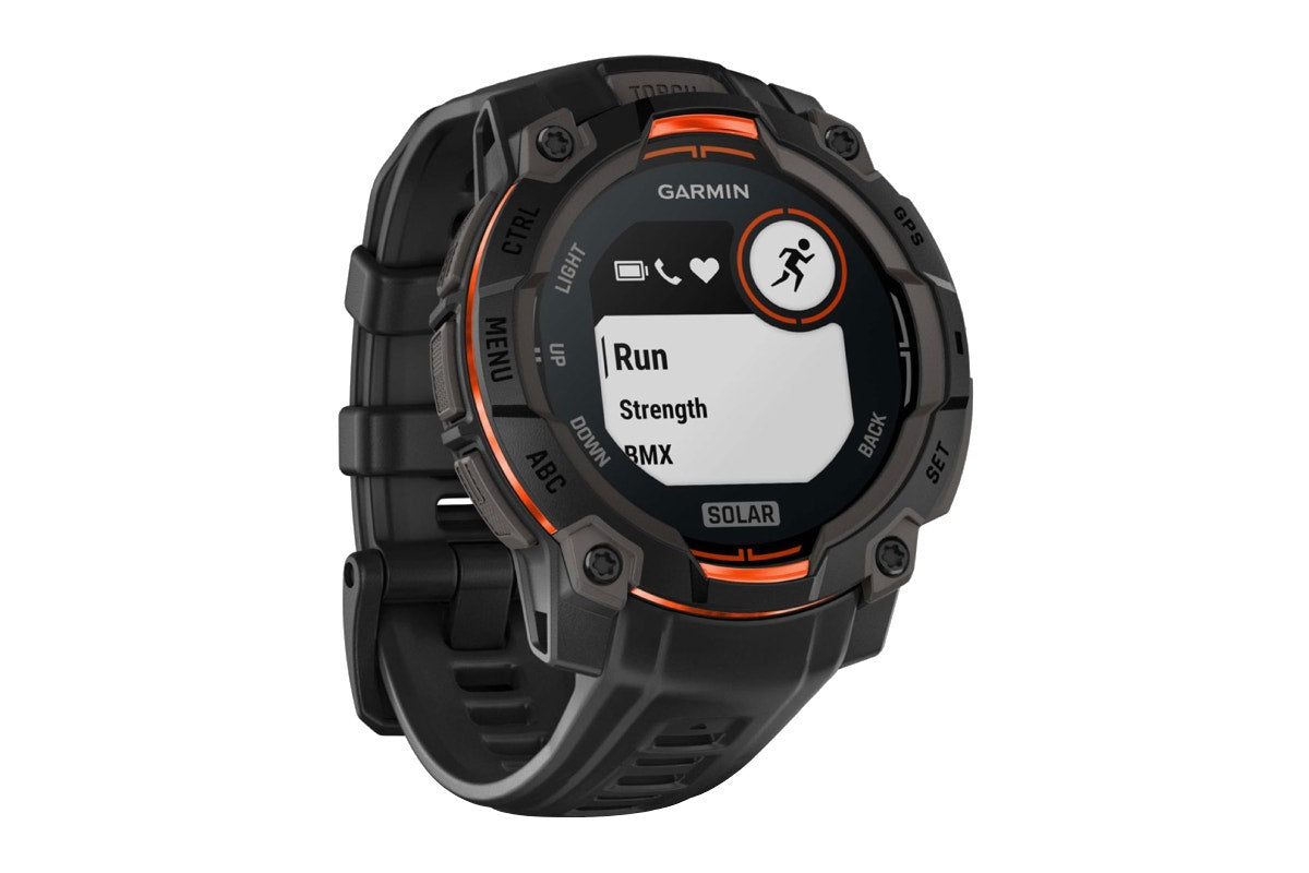 Garmin Instinct 3 Solar Smart Sports Watch (Black with Black Band; 45mm)