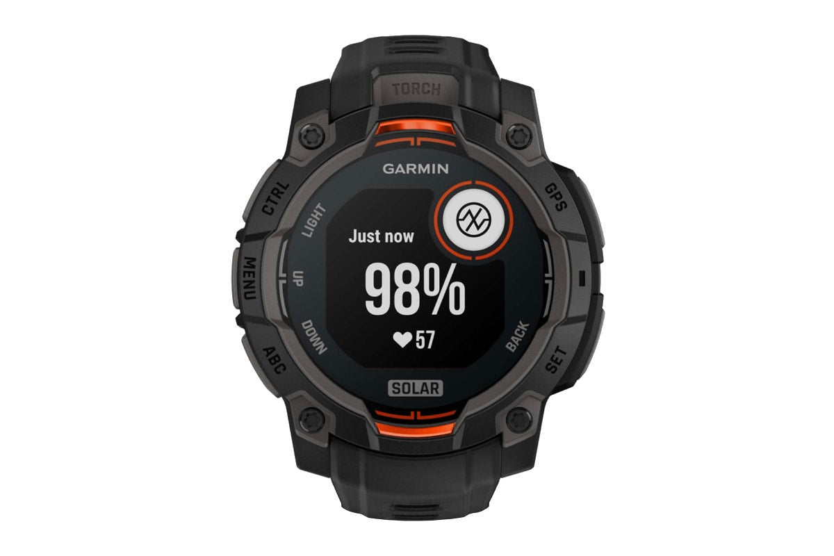 Garmin Instinct 3 Solar Smart Sports Watch (Black with Black Band; 45mm)