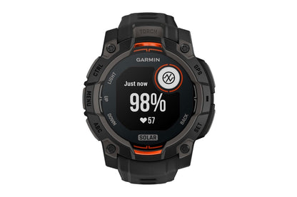 Garmin Instinct 3 Solar Smart Sports Watch (Black with Black Band; 45mm)