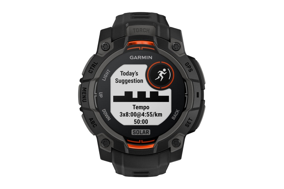 Garmin Instinct 3 Solar Smart Sports Watch (Black with Black Band; 45mm)