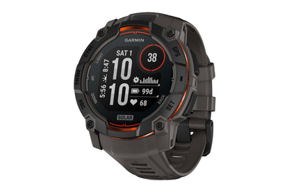 Garmin Instinct 3 Solar Smart Sports Watch (Black with Charcoal Band; 50mm)