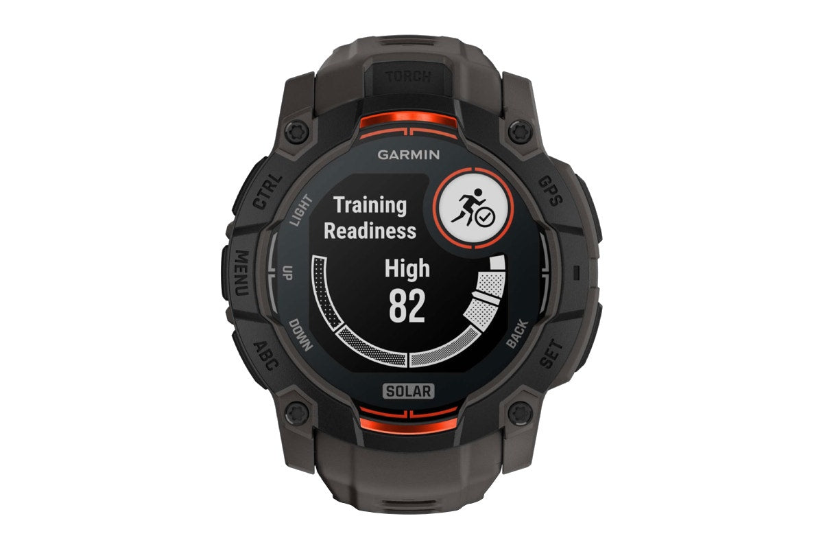 Garmin Instinct 3 Solar Smart Sports Watch (Black with Charcoal Band; 50mm)