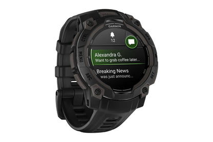 Garmin Instinct 3 AMOLED Smart Sports Watch (Black with Black Band; 45mm)