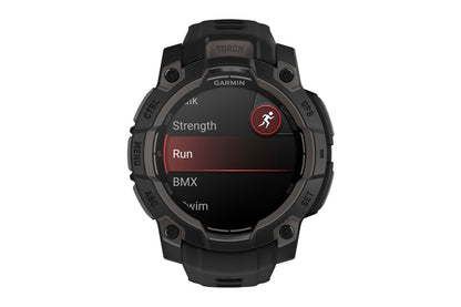 Garmin Instinct 3 AMOLED Smart Sports Watch (Black with Black Band; 45mm)