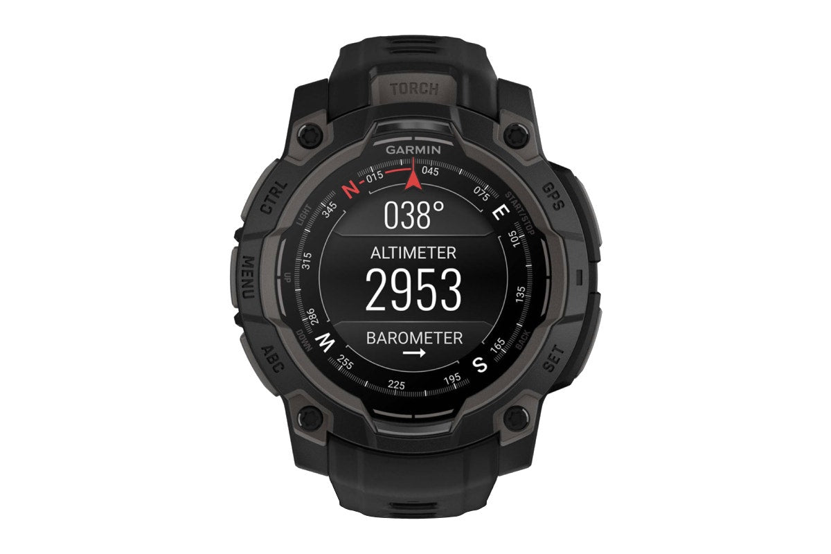 Garmin Instinct 3 AMOLED Smart Sports Watch (Black with Black Band; 45mm)